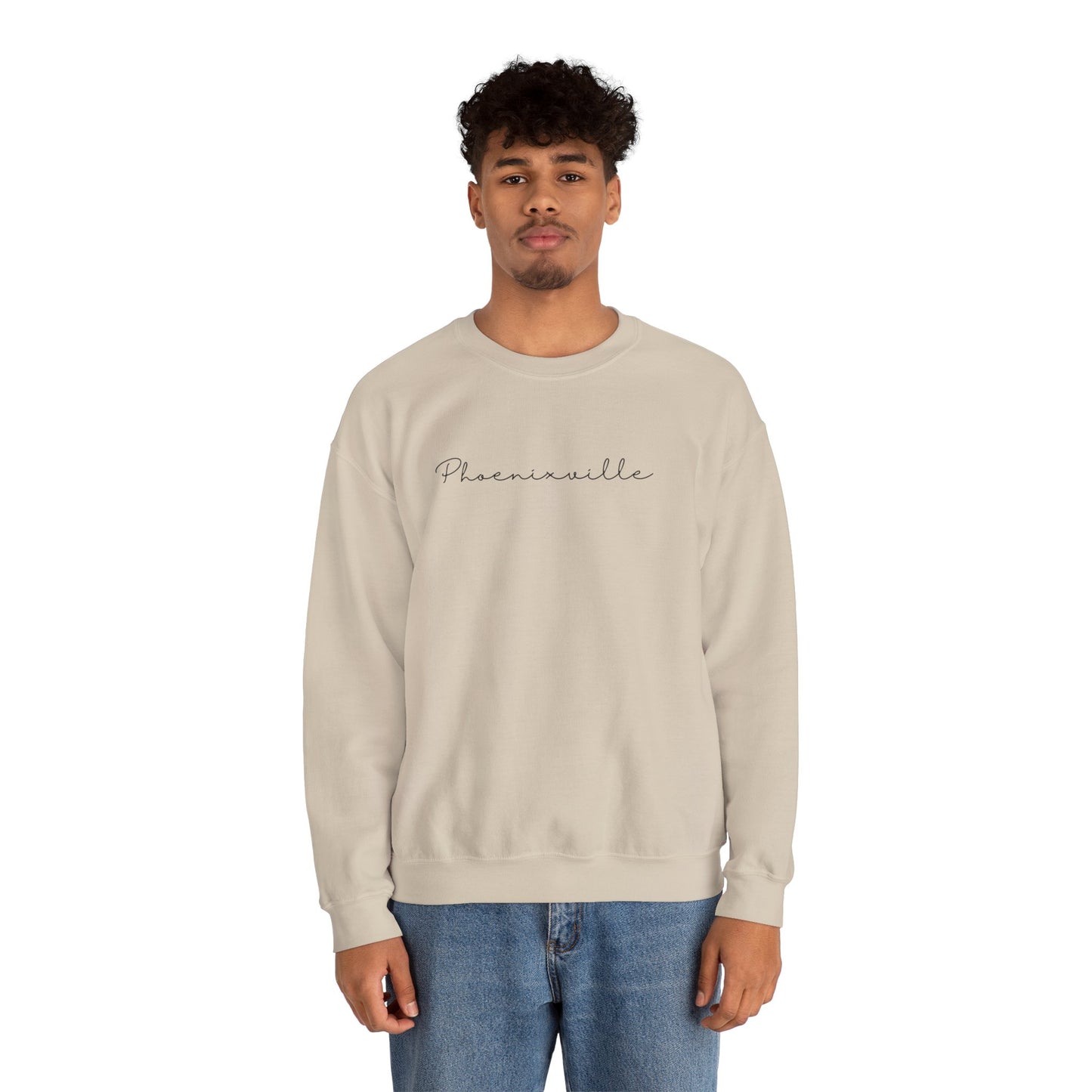 Phoenixville Cursive Unisex Crewneck Sweatshirt