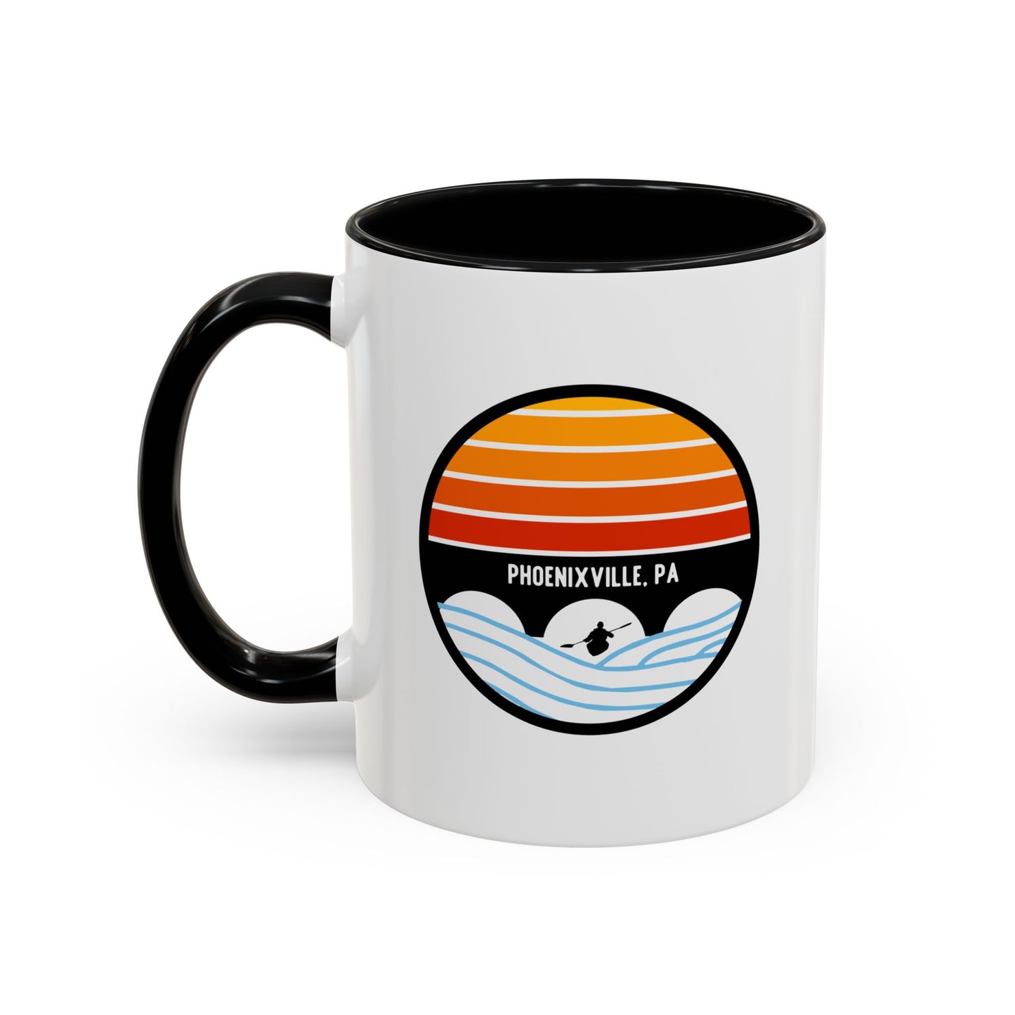 Schuylkill Sunset Accent Coffee Mug - Multiple Color Options