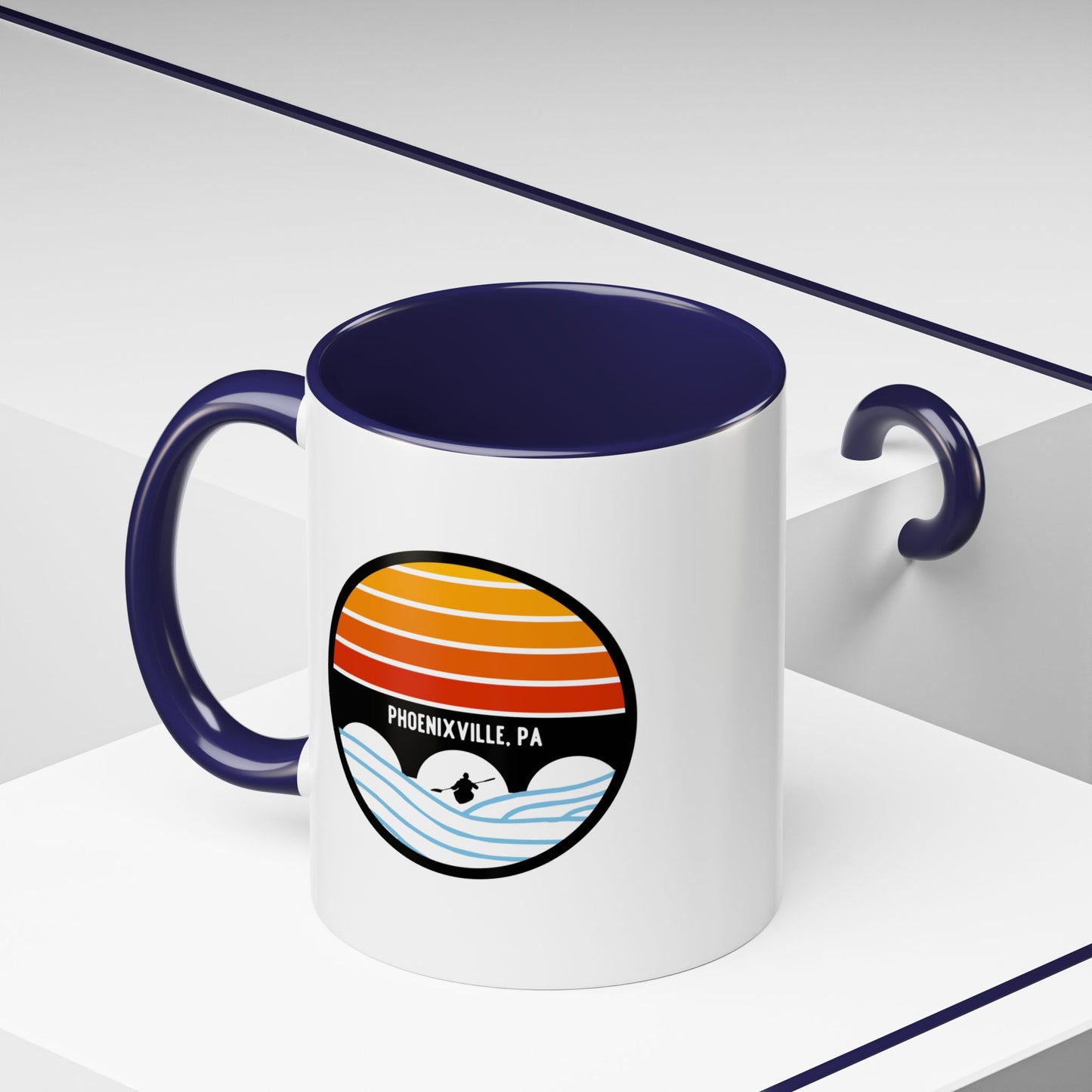 Schuylkill Sunset Accent Coffee Mug - Multiple Color Options