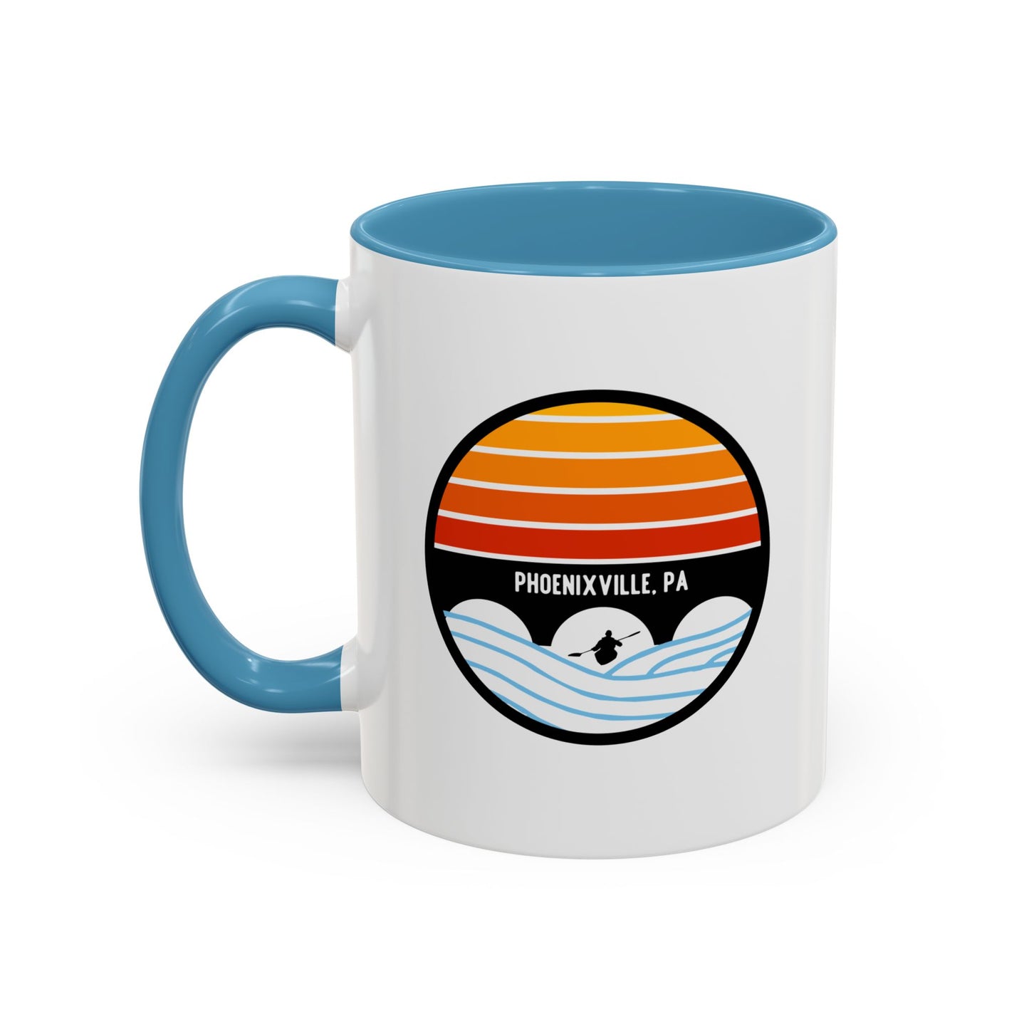 Schuylkill Sunset Accent Coffee Mug - Multiple Color Options