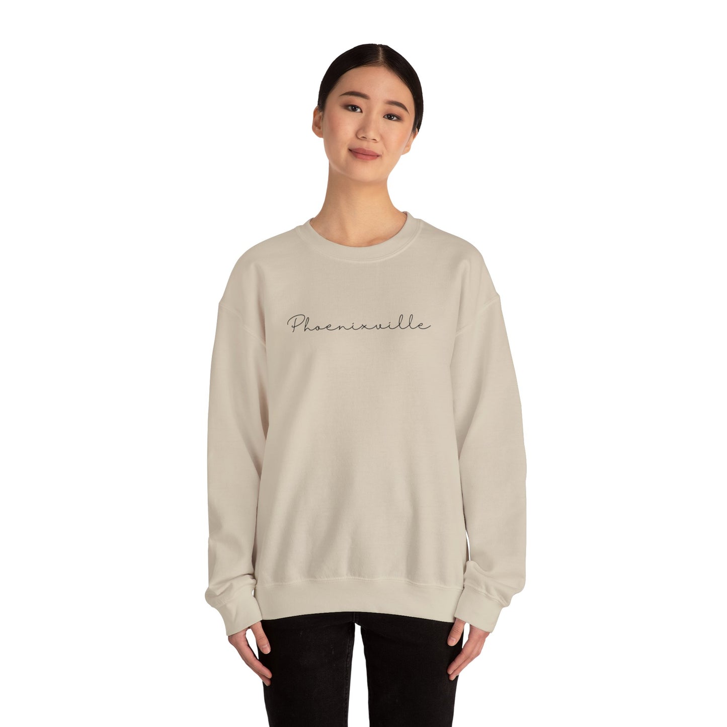 Phoenixville Cursive Unisex Crewneck Sweatshirt