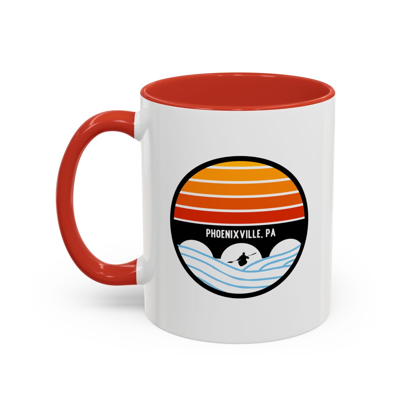Schuylkill Sunset Accent Coffee Mug - Multiple Color Options