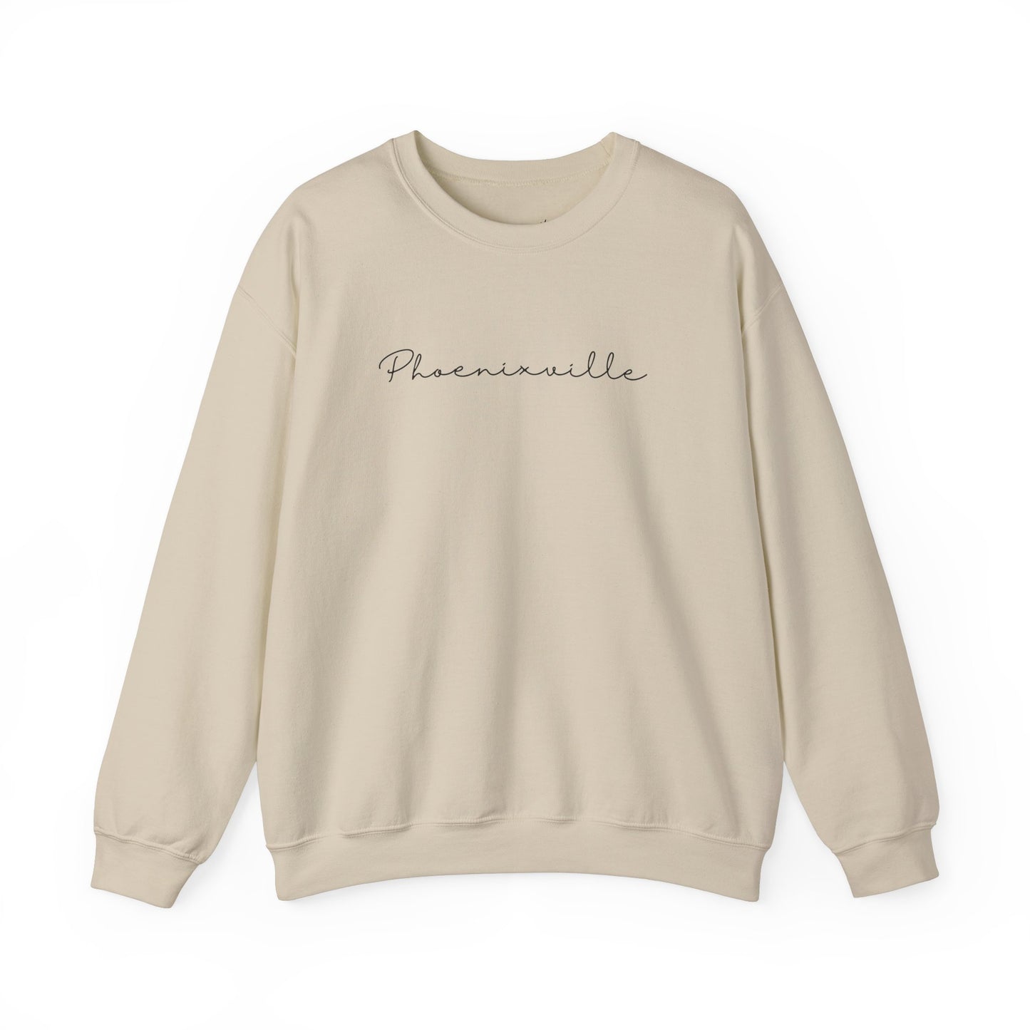 Phoenixville Cursive Unisex Crewneck Sweatshirt