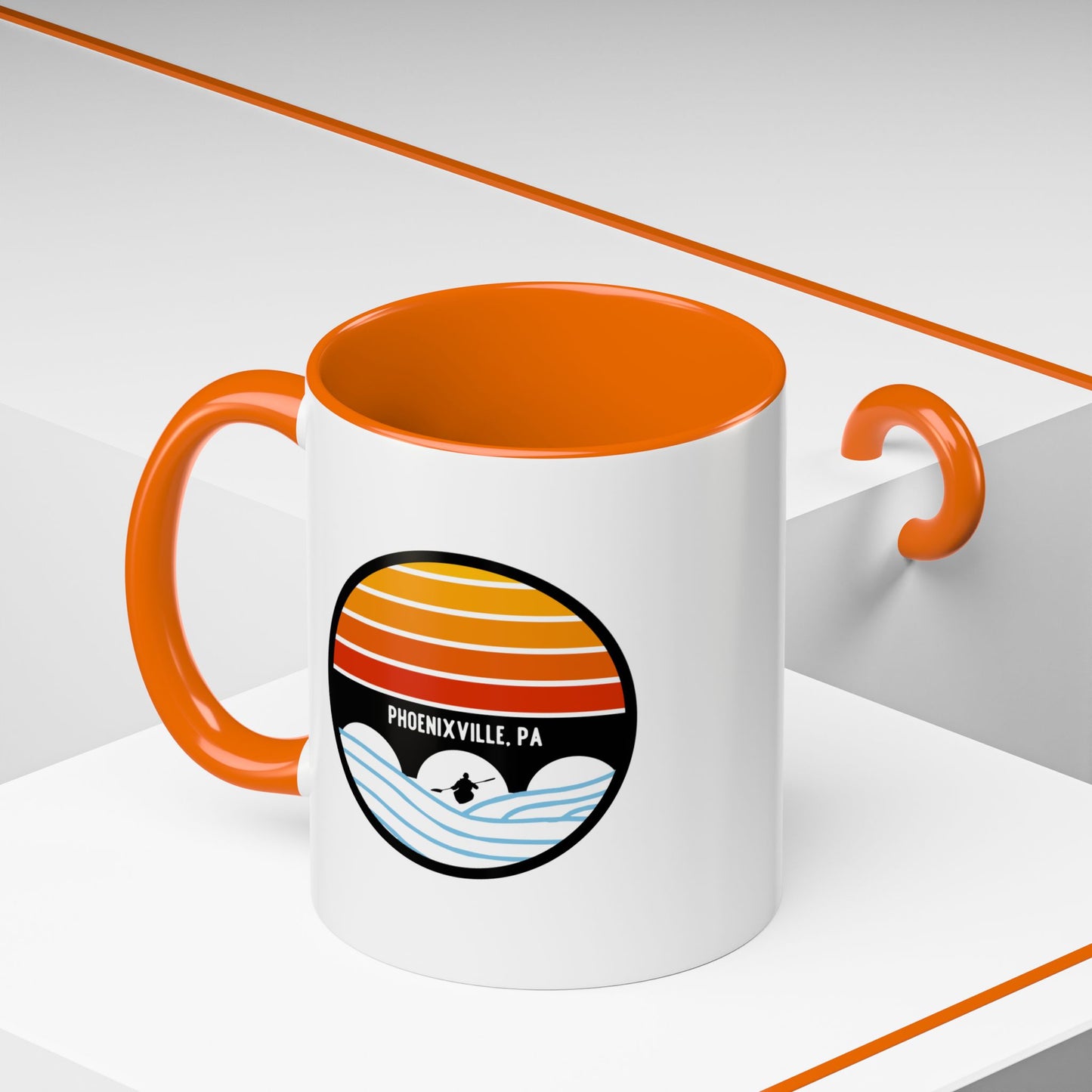 Schuylkill Sunset Accent Coffee Mug - Multiple Color Options