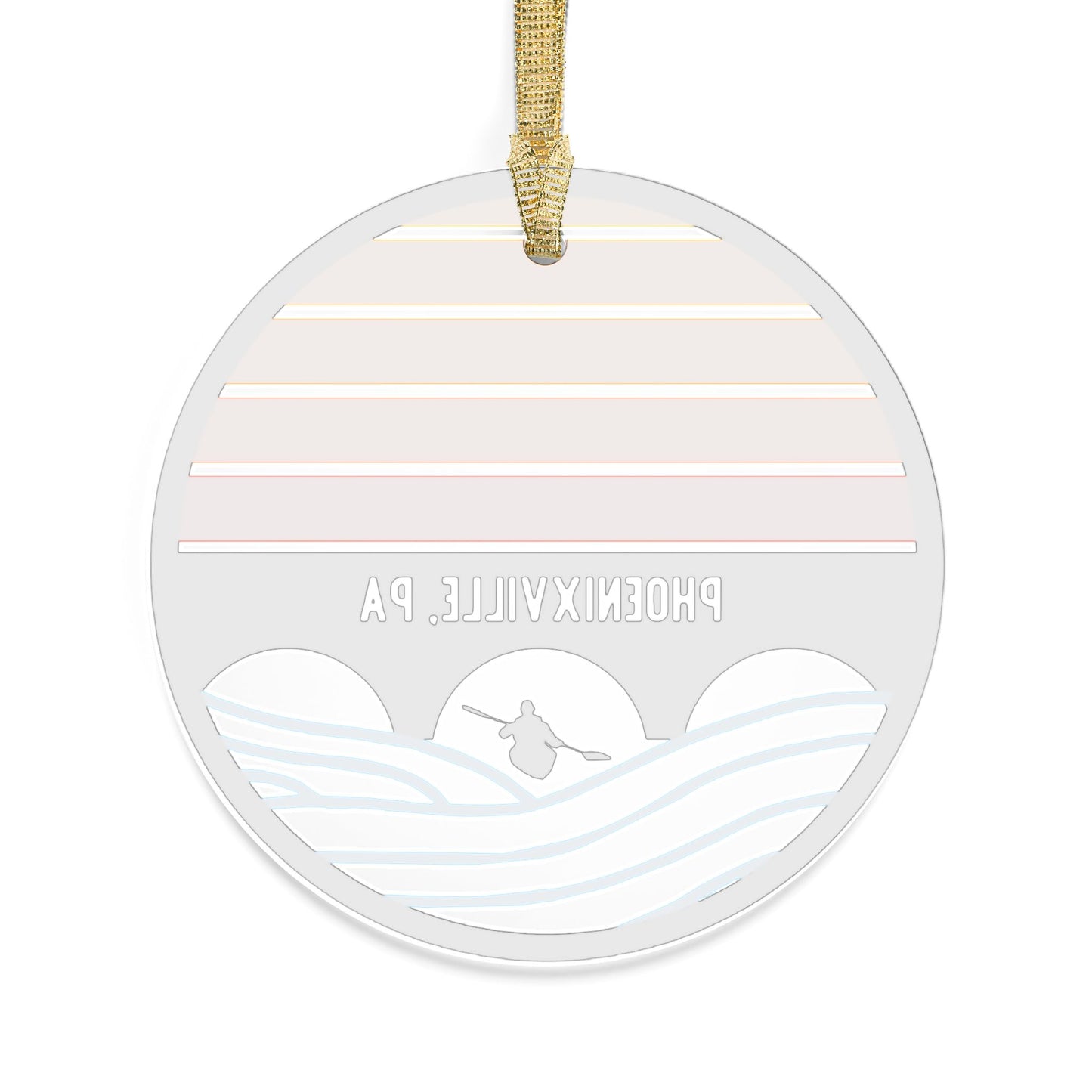 Schuylkill Sunsets Acrylic Ornaments - Phoenixville, PA Sunset Design