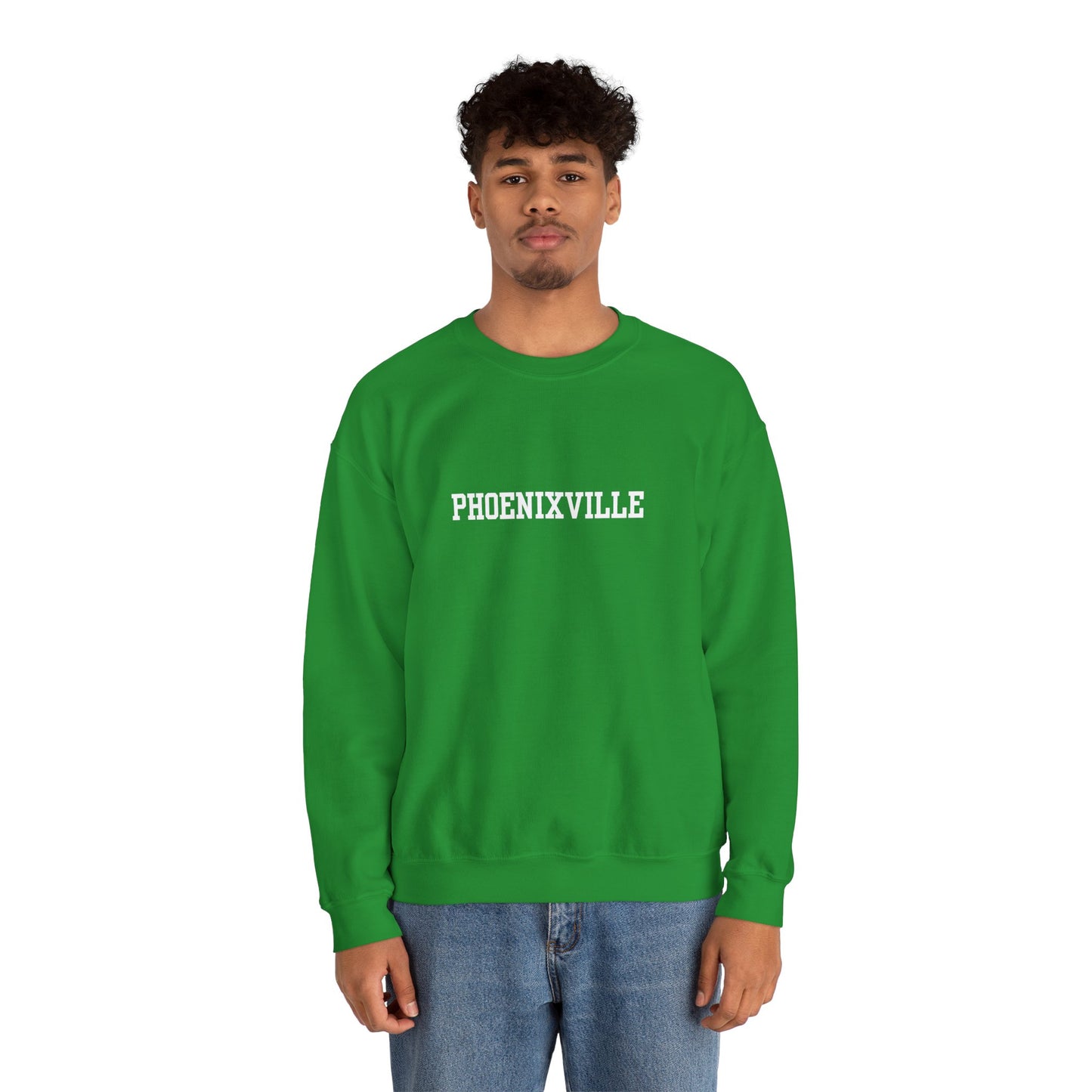 Phoenixville Collegiate Font Unisex Crewneck Sweatshirt