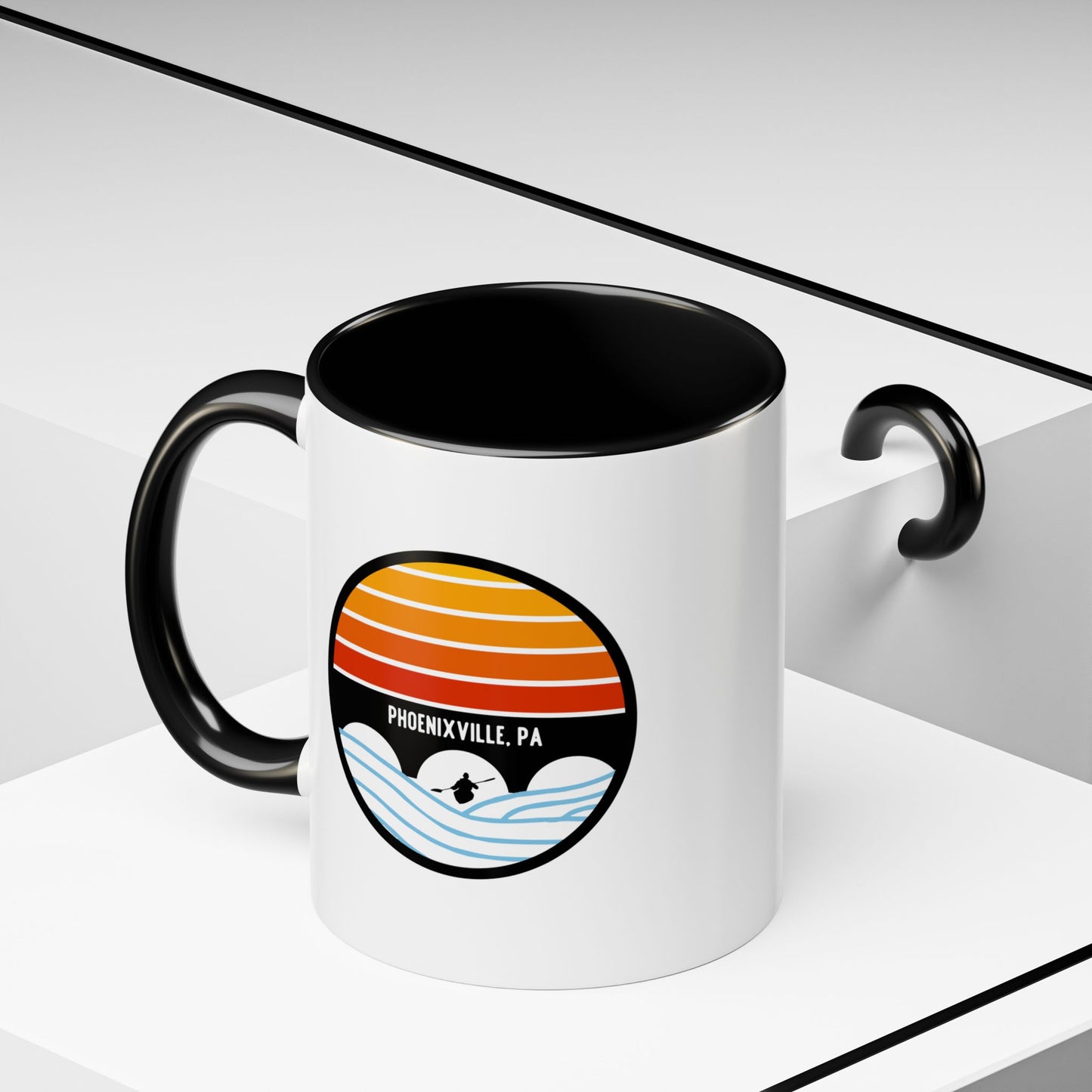 Schuylkill Sunset Accent Coffee Mug - Multiple Color Options