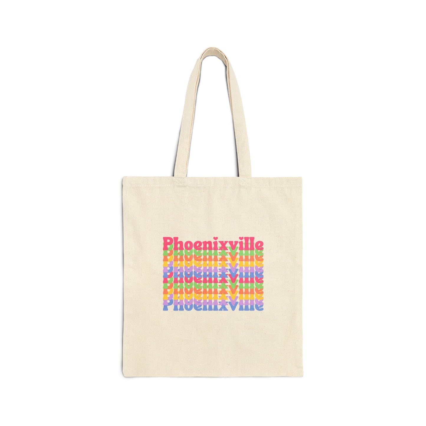 Colorful Rainbow Phoenixville Cotton Canvas Tote Bag
