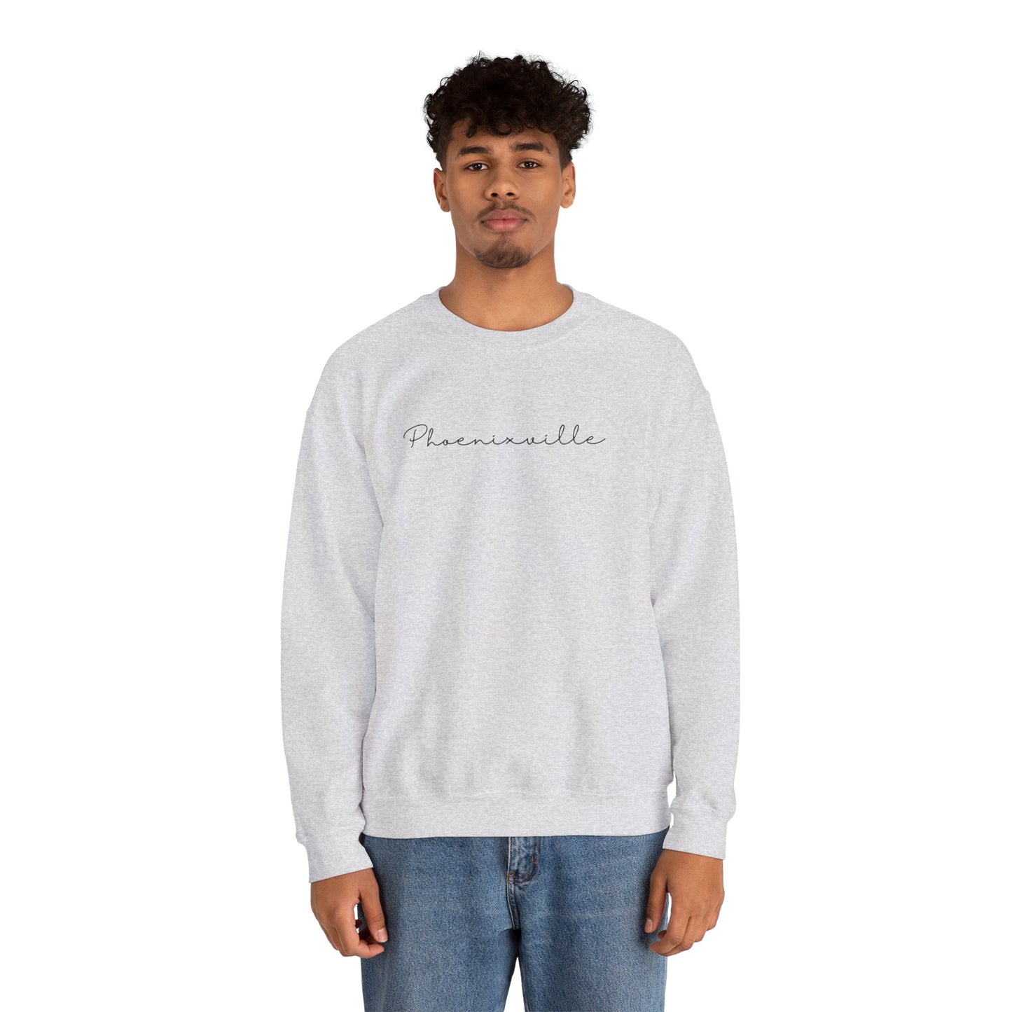 Phoenixville Cursive Unisex Crewneck Sweatshirt