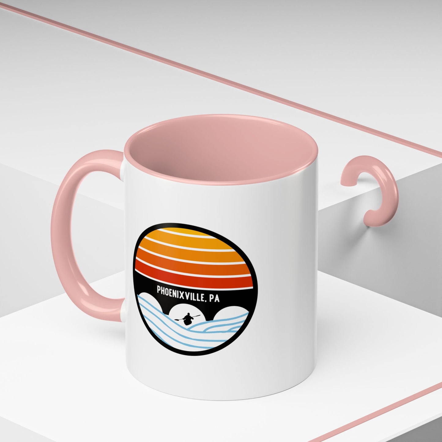 Schuylkill Sunset Accent Coffee Mug - Multiple Color Options
