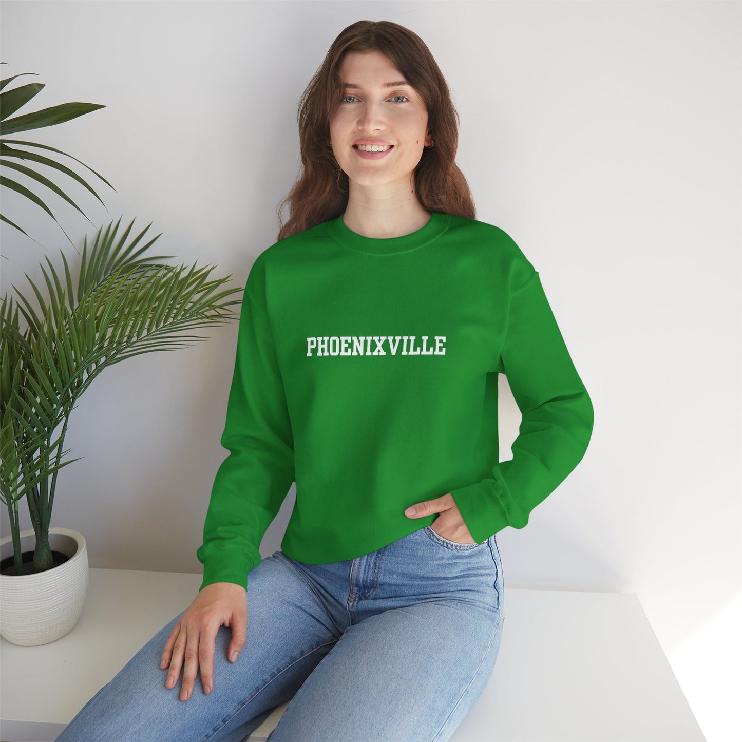 Phoenixville Collegiate Font Unisex Crewneck Sweatshirt