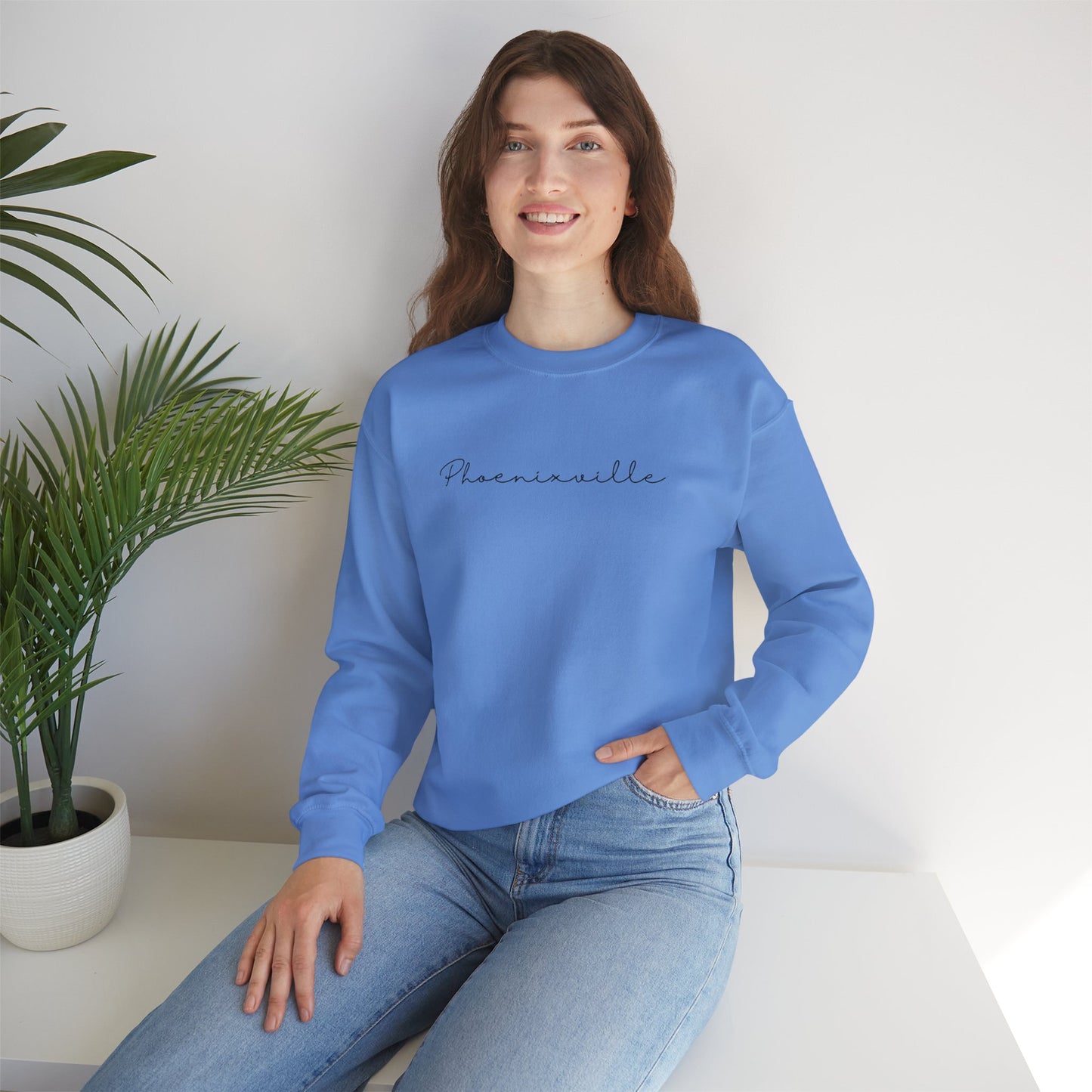 Phoenixville Cursive Unisex Crewneck Sweatshirt