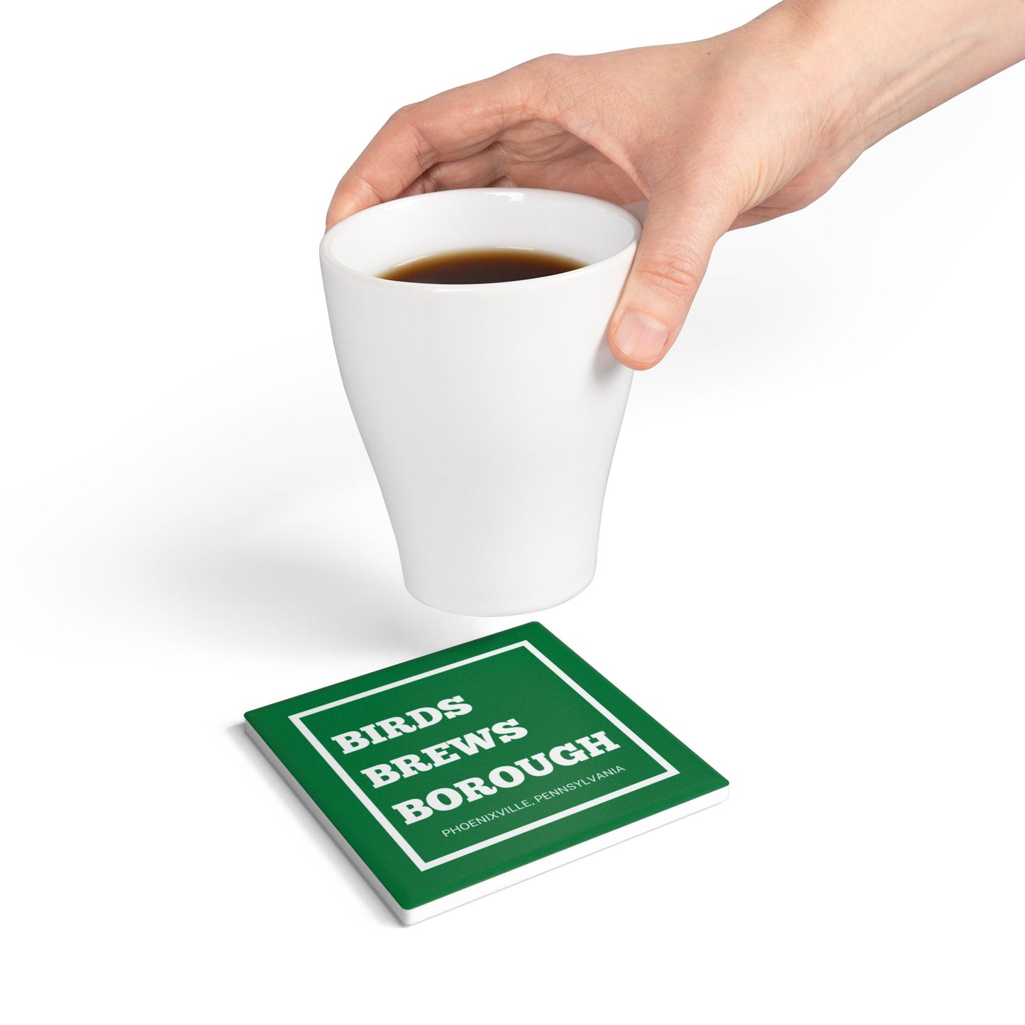 Birds Brews Borough Green Ceramic Coaster