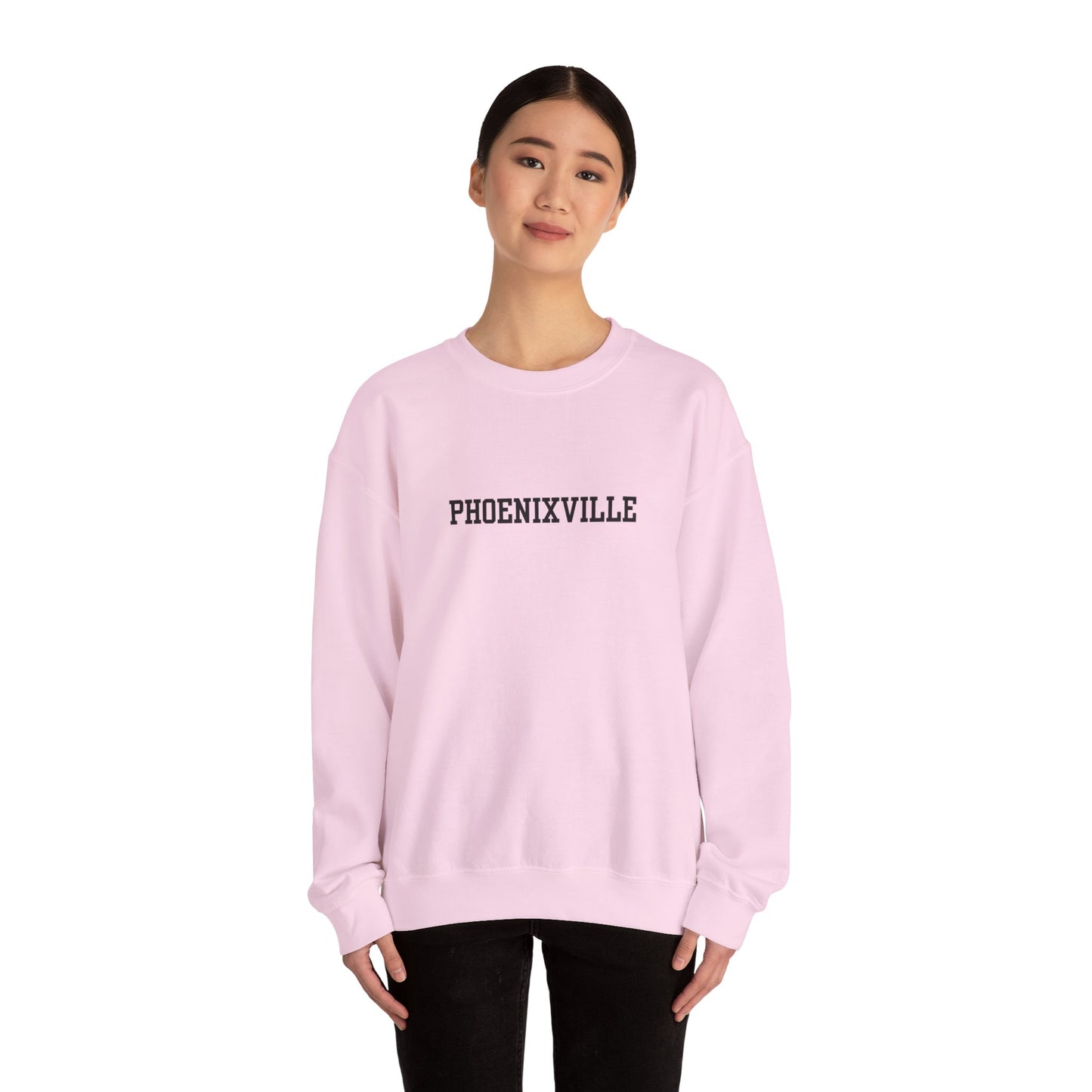 Phoenixville Collegiate Font Unisex Crewneck Sweatshirt