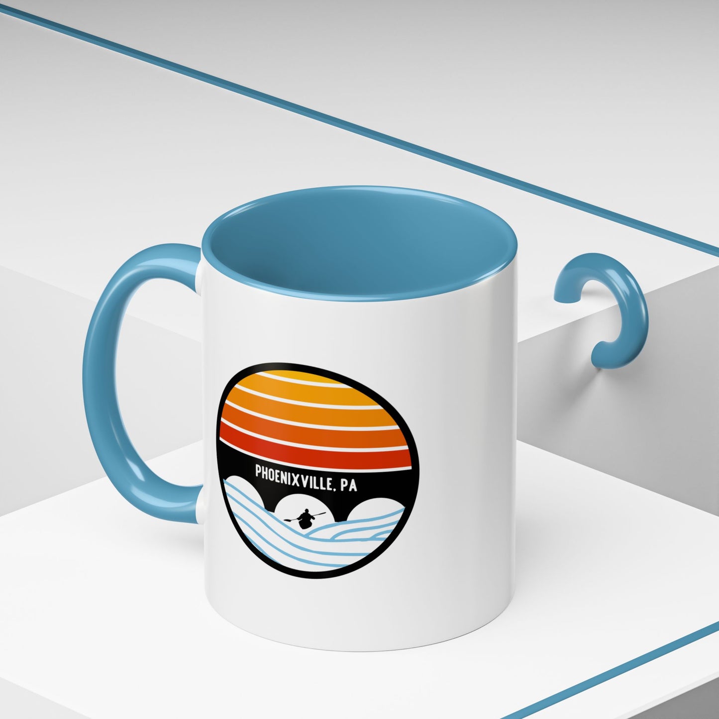 Schuylkill Sunset Accent Coffee Mug - Multiple Color Options