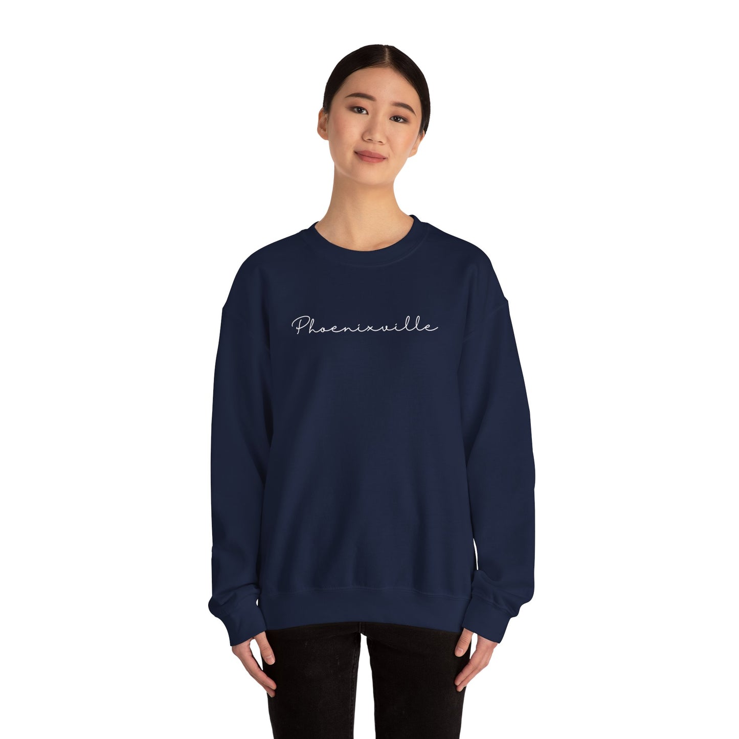 Phoenixville Cursive Unisex Crewneck Sweatshirt