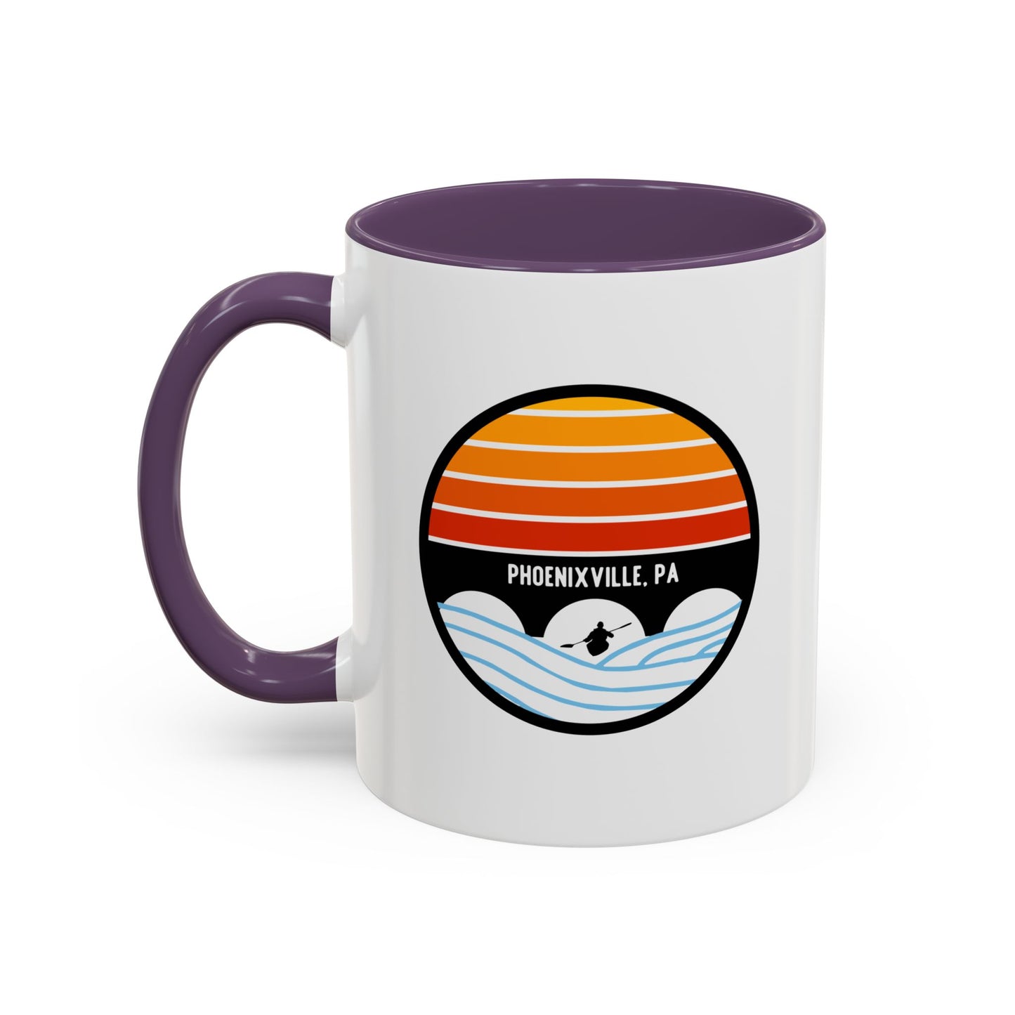 Schuylkill Sunset Accent Coffee Mug - Multiple Color Options