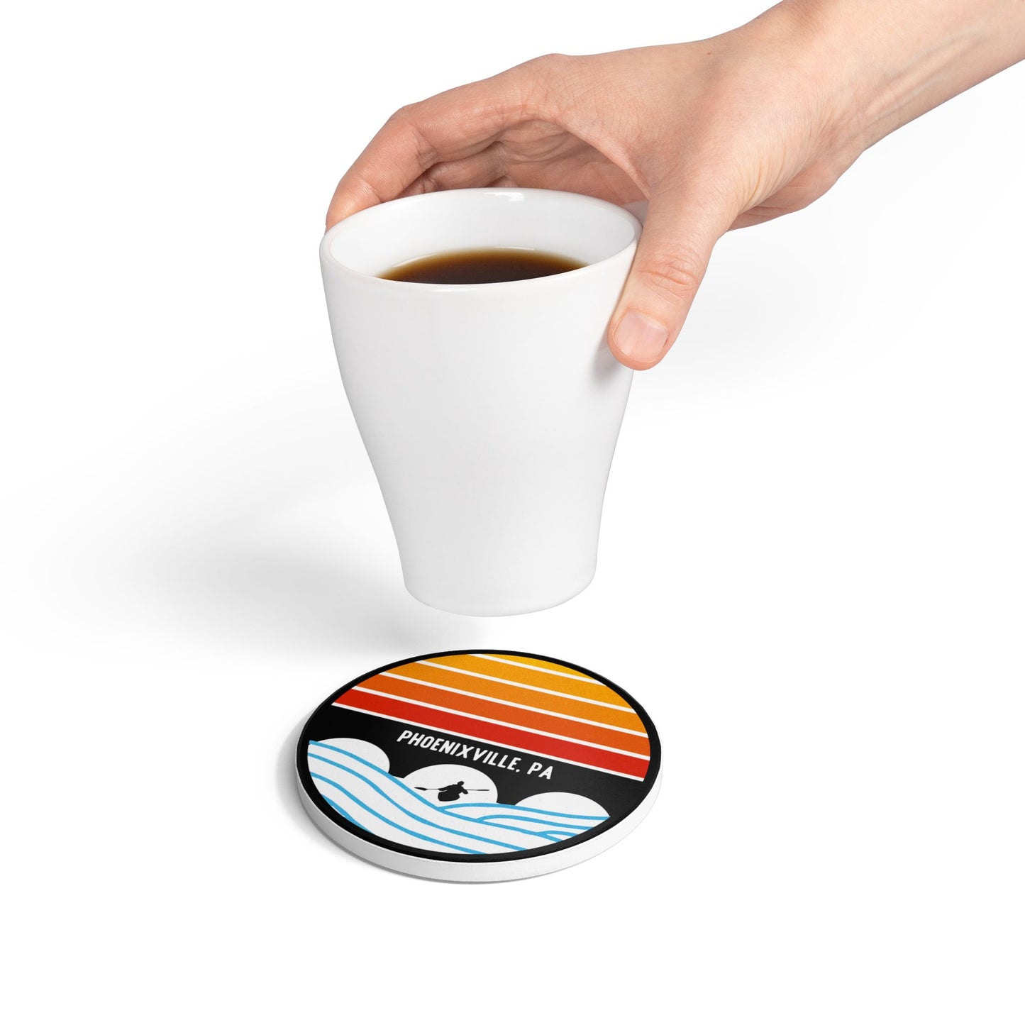 Schuylkill Sunsets Ceramic Coaster
