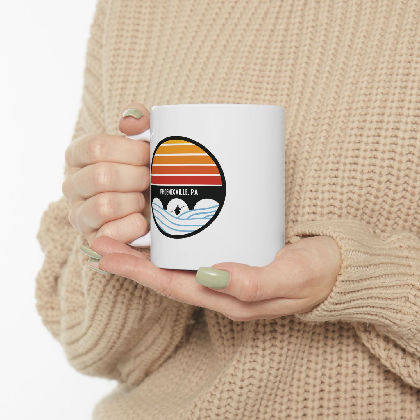 Schuylkill Sunset Ceramic Mug, 11oz