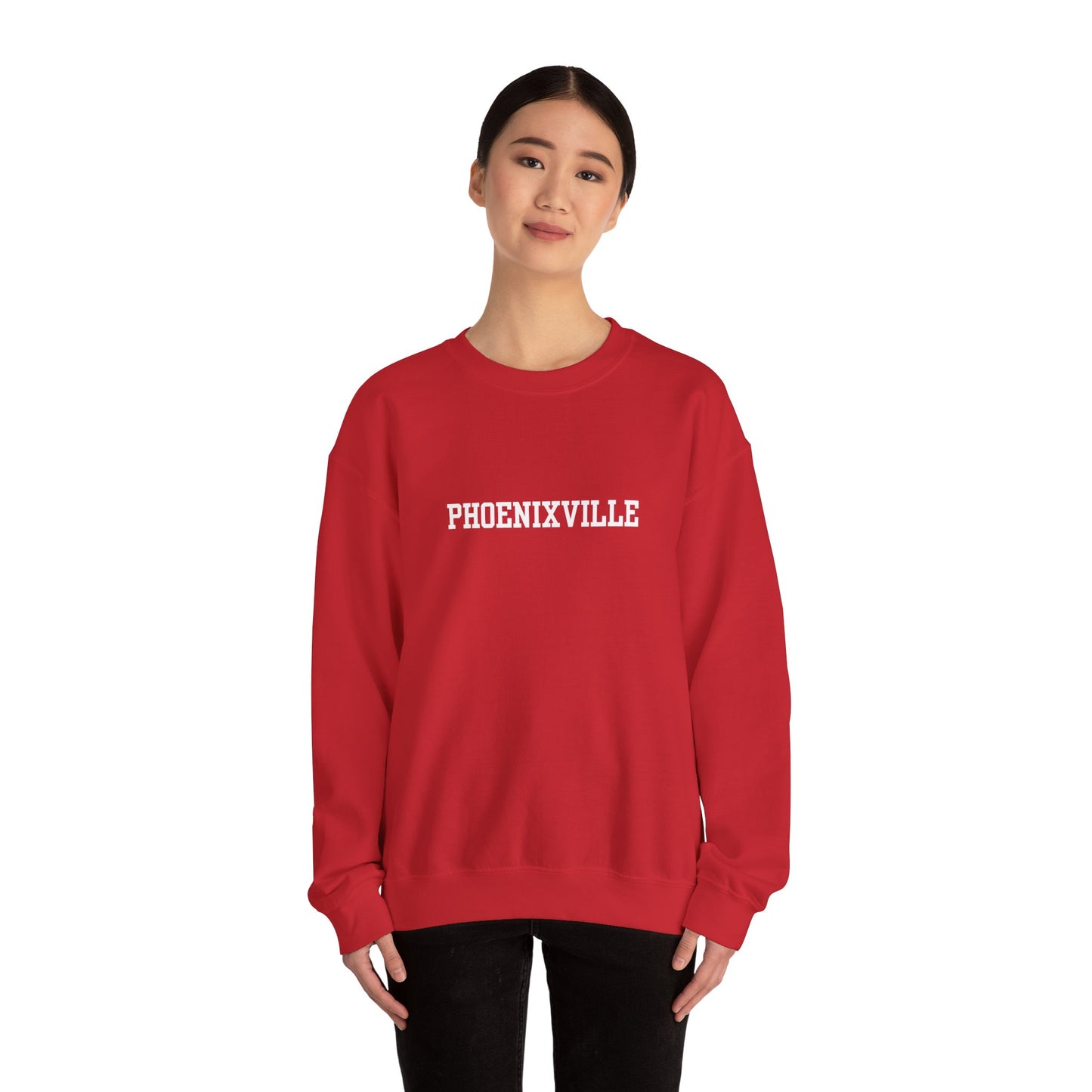 Phoenixville Collegiate Font Unisex Crewneck Sweatshirt