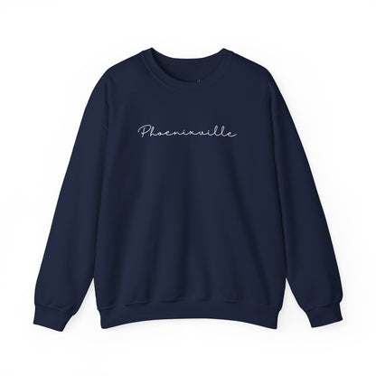 Phoenixville Cursive Unisex Crewneck Sweatshirt