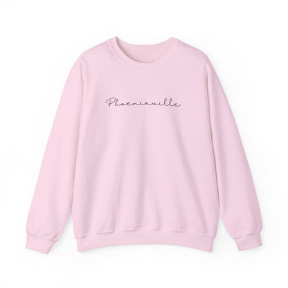 Phoenixville Cursive Unisex Crewneck Sweatshirt