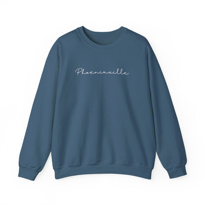 Phoenixville Cursive Unisex Crewneck Sweatshirt