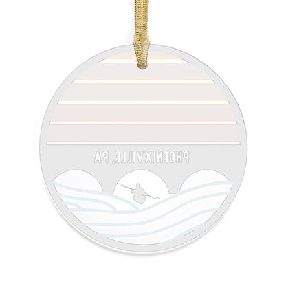 Schuylkill Sunsets Acrylic Ornaments - Phoenixville, PA Sunset Design