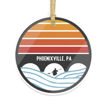 Schuylkill Sunsets Acrylic Ornaments - Phoenixville, PA Sunset Design