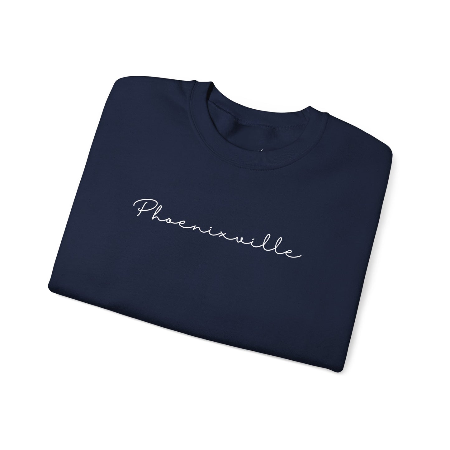Phoenixville Cursive Unisex Crewneck Sweatshirt