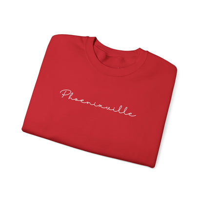 Phoenixville Cursive Unisex Crewneck Sweatshirt