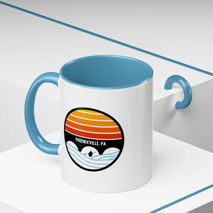 Schuylkill Sunset Accent Coffee Mug - Multiple Color Options