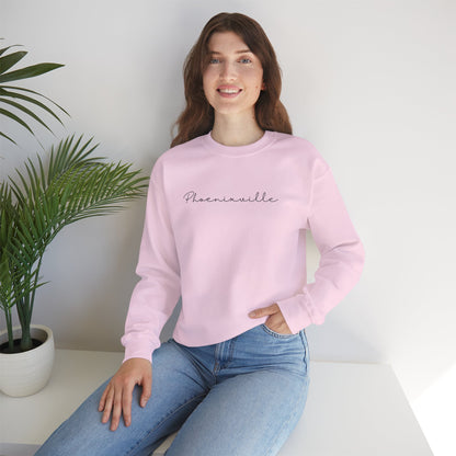 Phoenixville Cursive Unisex Crewneck Sweatshirt
