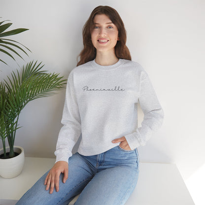 Phoenixville Cursive Unisex Crewneck Sweatshirt